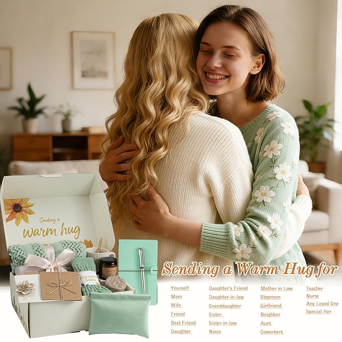 Mothers Day Gift for Mom Wife Grandma Sister Friend - Self Care Gifts for Women Birthday Gift, Get Well Soon Sympathy Gift Baskets for Women Care Package, Thinking of You Inspirational Gifts for Women