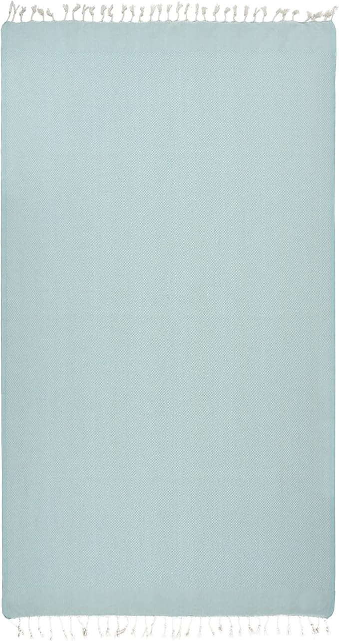 Beach Towel | Cotton Beach Towels, Easy to Carry, Sand Free, Highly Absorbent, Quick Dry, Turkish Towels for Travel Camping Bath Sauna Beach Gym Pool Yoga SPA by Lahammam, Akasya, Aqua