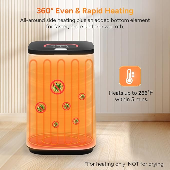 DR.PREPARE 23L Towel Warmer for Bathroom, Luxury Towel Warmer Bucket with LED Display, 3 Timer Settings, Auto Shut Off, Child Safety Lock, 4 Hooks, Large Warmer for 3 Towels, Bathrobes, Blankets, PJ's