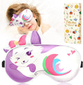 Miss Adola Sleep Mask for Kids - Valentines Gift for Kids Cute Silk Eye Cover for Sleeping Soft Kawaii Eyeshade Animal Eye Blindfold with Adjustable Strap for Girls Teens, Cat