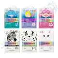 Epielle Character Face Mask Wave & Wild 6 Pack, Fun & Effective Korean Skin Care, Spa Party Favors, Mothers Day Gifts, Birthday Gifts for Women, Self Care Gifts