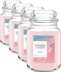 Yankee Candle Pink Sands Scented Candle, 22oz Large Jar with up to 150 Hour Burn Time, Giftable, Birthdays (Pack of 4)