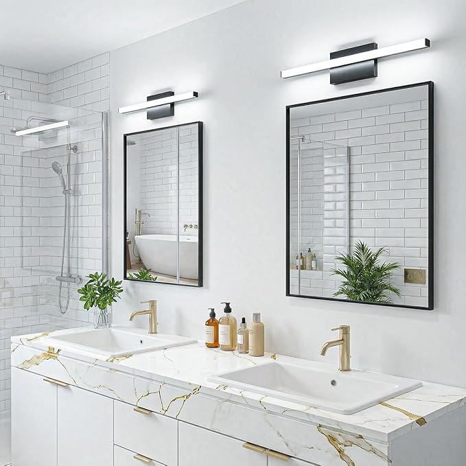 36Inch LED Bathroom Vanity Light Bar 5700K Dimmable Led Bathroom Light Over Mirror Modern Bath Wall Light Cool White ETL Certified 34W 2Pack