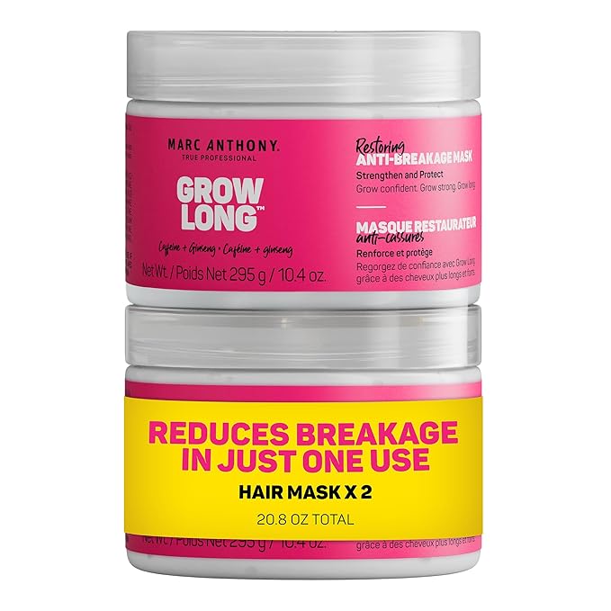 Marc Anthony Grow Long Hair Mask Conditioner, 2-pack - Deep Conditioning for Dry, Damaged Hair & Growth