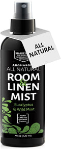 Aromasong Eucalyptus & Wild Mint Linen and Room Spray, Natural Aromatic Mist, Relax Your Body & Mind, Perfect as a Bathroom Spray Air Freshener Pillow Mist