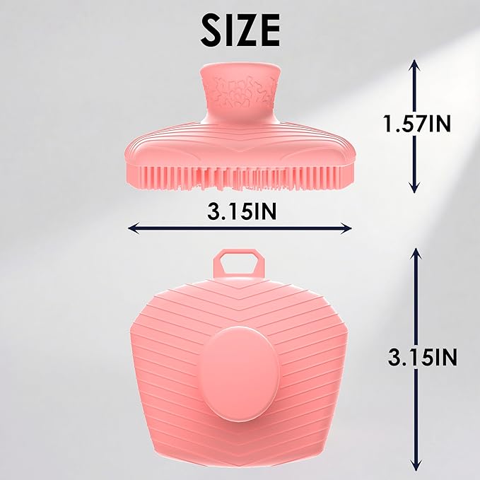RamPula Face Scrubber & African Net, Silicone Exfoliating Brush for Men, Facial Cleansing Brush, Manual Waterproof Cleansing Skin Care, Blackhead Removing Pore Cleansing Massaging Face Brushes - Pink