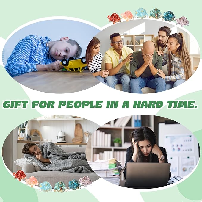 DoubleFill 24 Set Office Positive Gifts for Coworkers Employee Appreciation Gifts Bulk Emotional Pocket Hug Support Appreciation Gift for Staff Teacher Team (Natural Crystal)