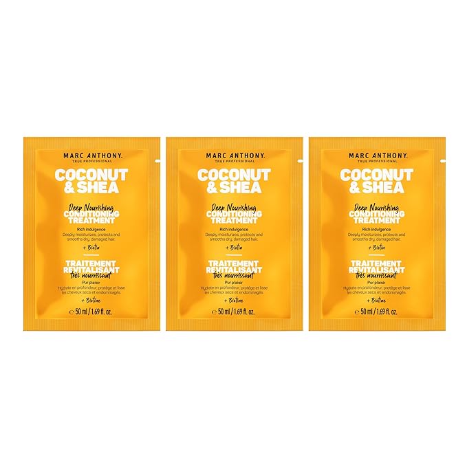 Marc Anthony Coconut & Shea Travel Size Mask Sachet Bundle, 3-pack