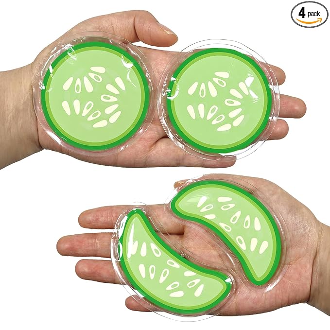 ZNÖCUETÖD Reusable Gel Eye Pads for Puffiness & Dark Circles - Cold/Warm Therapy Compress with Cooling Under Eye Patches, Reduces Wrinkles & Redness, Pain Relief Eye Mask for Relaxation