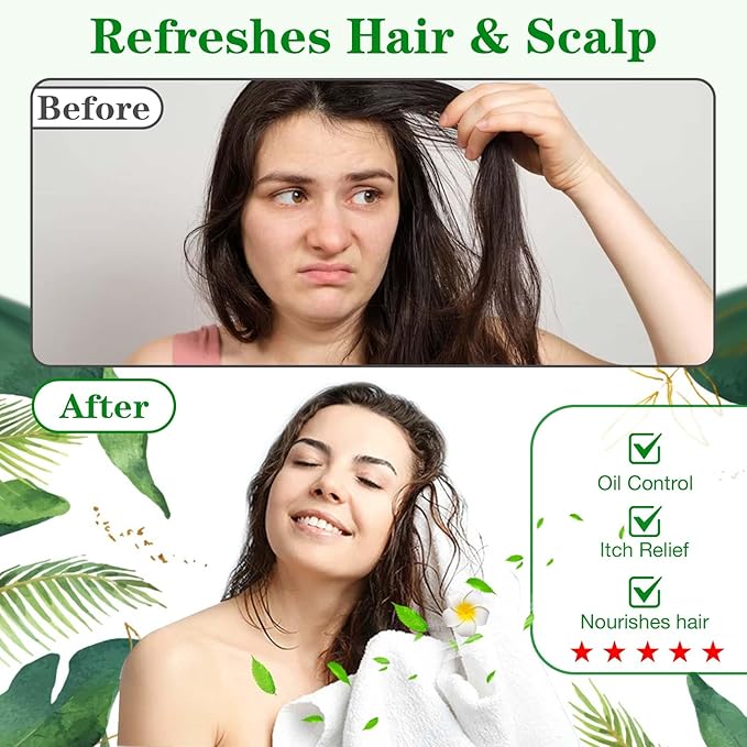 Shampoo Caps No Rinse, 6 Pack Waterless Shampoo Caps for Bedridden Patients and Elderly, Rinse Free Hair Washing Shower Caps for Post Surgery, Hospital, Camping