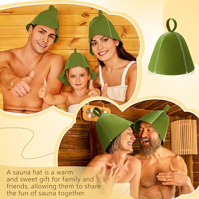JaGely Sauna Hat for Men Women Sauna Hat Vaporarium Cap Russian Banya Cap for Bath House Accessories