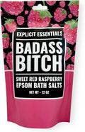Explicit Essentials Bath Salts for Women, 12oz Raspberry Epsom Salts