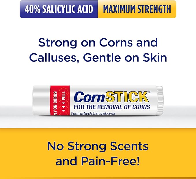 CornStick Maximum Strength Salicylic Acid Solid-Stick Corn and Callus Remover 0.2 Oz