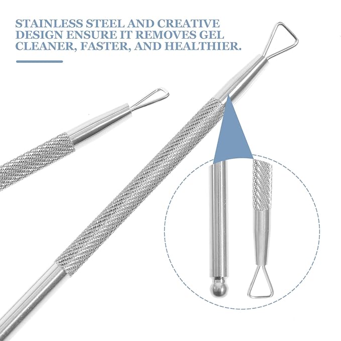 Beavorty 4 Pcs Cuticle Pusher Tool triangle cuticle peeler scraper nail cuticle remover cuticle cutter tool nail gel remover pusher Nail Remover Tool nail art push hands nail polish