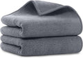 UNIMADE Salon Towels 2 Pack, Super Soft Microfiber Gym Towels, Highly Absorbent Hair-Drying Cloth for Gym, Bath, Spa Use and Home Beauty Care - Grey (16x29 inch)