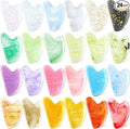 Sherr 24 Pcs Gua Sha Facial Tool Resin Gua Sha Massage Tool Heart Shaped Facial Stone Board for Face Body Skin Massage Spa Acupuncture Prevent Wrinkles (Bright Colors)