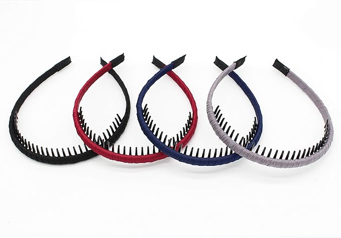 JOBAND Comfy headbands for women fashion short hair band teeth hair headband comb Hair Hoop Hairbands Non-slip Hair Accessories for Womens/Girl Not easy to break(4 color)