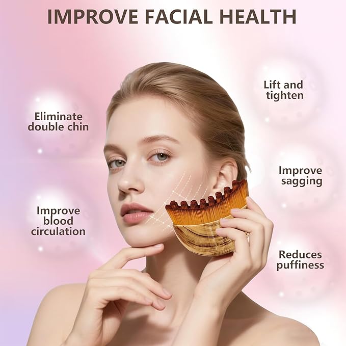 Lymphatic Contour Face Brush(2-PCS),Super Soft Manual Lymphatic Drainage Massager for Sculpting, Relieve Fatigue & Reduce Puffiness, with Portable Case Suitable for Facial Cleansing and Massage