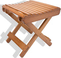 Folding Bamboo Stool for Shower, Leg Shaving and Foot Rest, Natural Bamboo Folding Stool, Folding Bamboo Shower Seat, Fully Assembled, 12 Inch High