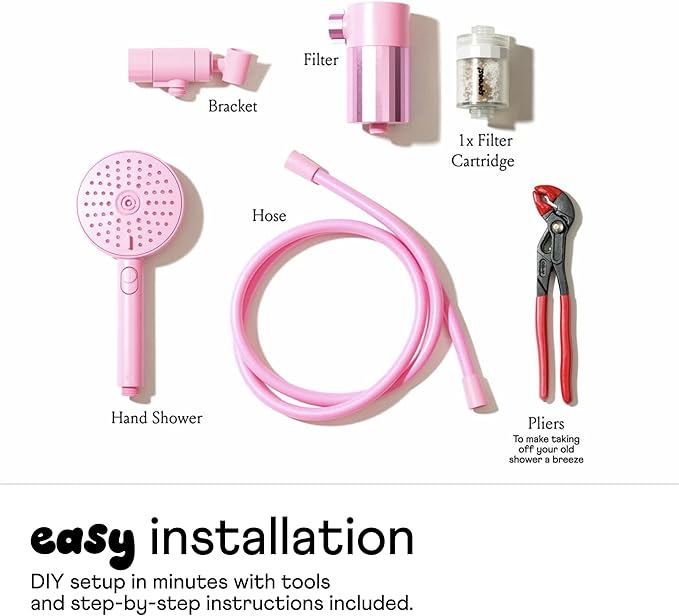 Sproos - Handheld Showerhead with Filter Set, High Performance Filtration System for Healthier Hair and Skin, Extra Long 70 Inch Hose, 3 Customized Spray Functions, Black
