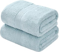 Aibaser Bath Towels - Natural, Ultra Absorbent Towels for Bathroom, Travel, Gym, Shower and Spa (2 Piece Set) (Blue, 35 in x 70 in)