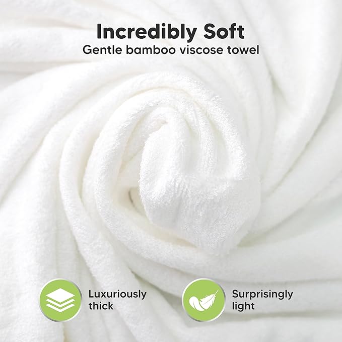 KeaBabies Hooded Baby Towel for Newborn - Viscose Derived from Bamboo Large Baby Bath Towels with Hood for Boys, Girls, Toddler, Extra Absorbent & Soft Newborn Bath Essentials (Wildscape, Regular)