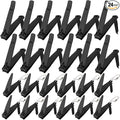 Bememo 24 Pcs Stainless Nail Clippers Set 2 Sizes Fingernail and Toenail Clippers with Chain Nail Cutter Tool Set Portable Travel Manicure Kit for Men Women Homeless Care Package Supplies (Black)