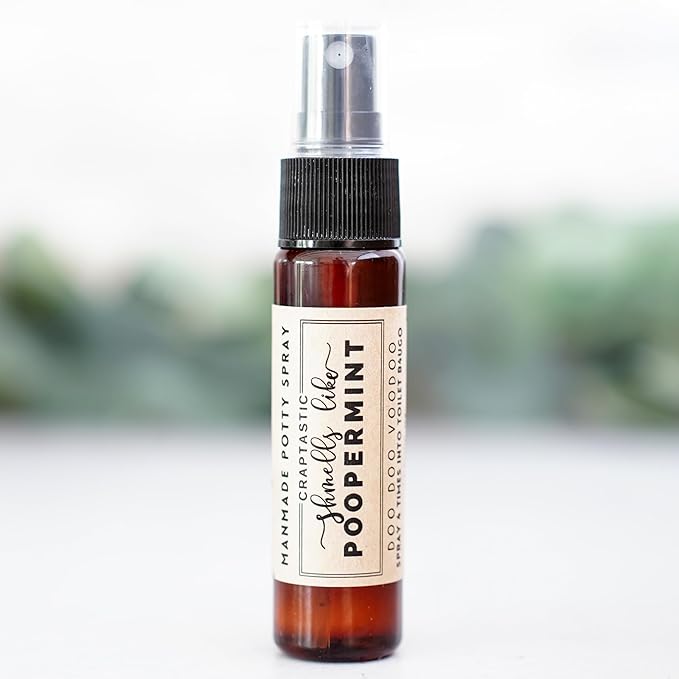 Funny Stocking Stuffer - Pre-Poop Toilet Spray 1 Fl Oz - Peppermint Scent - Gag Gift Ideas For Adult Men And Women – Travel Size Essentials 5 Below