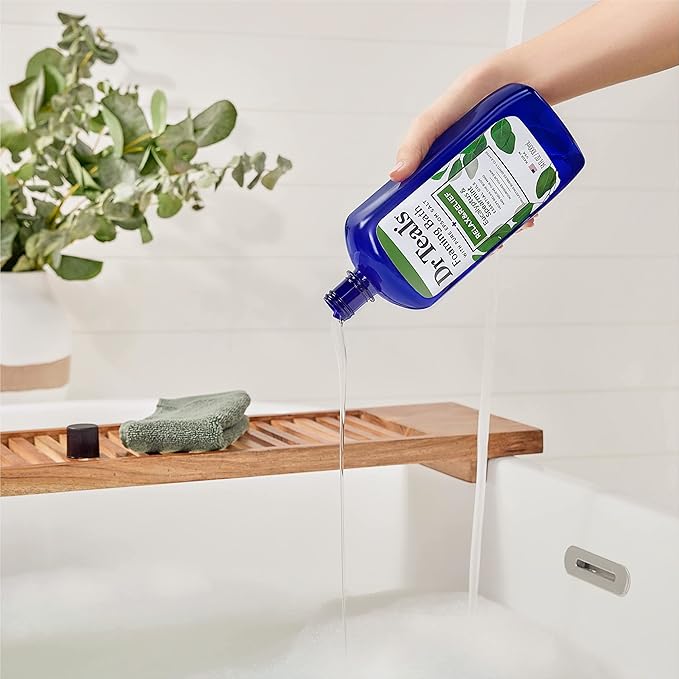 Dr Teal's Foaming Bath with Pure Epsom Salt, Relax & Relief with Eucalyptus & Spearmint, 34 fl oz