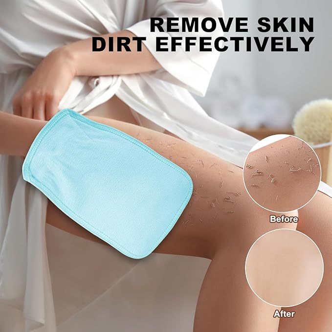 4PCS Durable Body Scrub, Dead Skin Remover & Body Scrubber Exfoliator, Body Exfoliating Gloves for Shower, washcloth exfoliating, exfoliating Glove for Smooth Skin