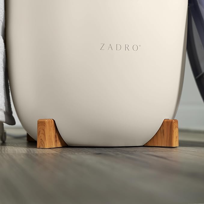 Zadro Large Hot Towel Warmer Bucket Timer Electric Towel Warmer for Bathroom Auto-Shut Off Heated Towel Warmer Spa (Large | 20L | 12" Dia. x 21" Tall, Bamboo/Neutral)