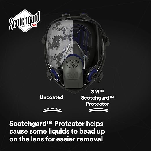 3M Ultimate FX Full Facepiece Reusable Respirator, FF-401, NIOSH, ANSI, Six-Strap Harness for a Secure Comfortable Fit, Cool Flow Valve, Passive Speaking Diaphragm, Small