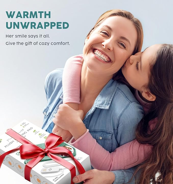 Mothers Day Gifts for Mom Her,Heating Pad for Back Pain & Cramps - Ultimate Pain Relief & Versatile Gift for Women, Men, Dad, Mom - Ideal for Christmas, Soft Machine Wash Fabric, King Size 12"x24"