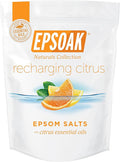 Epsoak Epsom Salt 2 lb. USP Magnesium Sulfate with Citrus Scent Resealable Epsom Salt Bag, Made in The USA, Cruelty-Free Certified