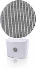 Night Lights Auto Sensor Gray Pinstripes Night Light Woven Denim Striped Round Lamp Plug-in LED Nightlights Dusk to Dawn for Living Room Bedroom Bathroom Hallway Wall Decor