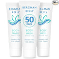 BERGMAN KELLY Travel Size Body Wash (1 fl oz, 50 PK, White Tea), Delight Your Guests with a Revitalizing and Refreshing Hotel Body Wash, Quality Mini and Small Size Guest Hotel Toiletries in Bulk