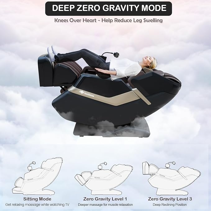 KoziSense KZ-313 2026 Heated Jade Roller Massage Chair Full Body, Deep Zero Gravity SL-Track with Heat, 12 Auto Modes, 6 Custom Programs, Backlit Touch Screen, Voice Control, Wireless Charger