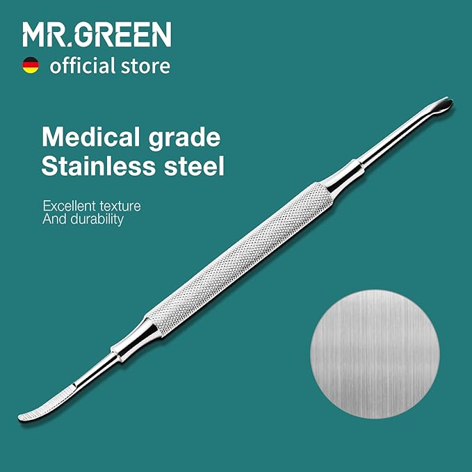 MR.GREEN Multi-Function Nail Care Tools Cuticle Pusher Nail Dirt Cleaner Double Headed Design Pry Up Nails Cuticle Trimmer (Mr-2158)