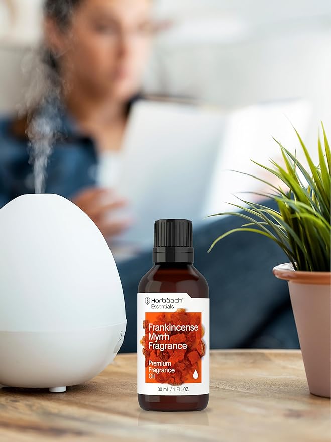 Horbäach Frankincense Myrrh Fragrance | 1 fl oz (30ml) | Premium Grade Fragrance Oil | for Diffusers, Candle and Soap Making, DIY Projects & More