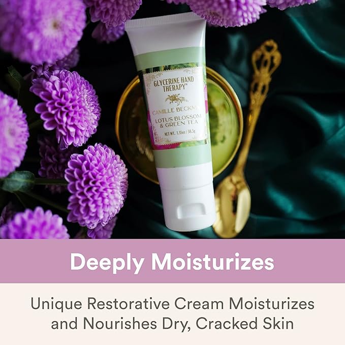 Camille Beckman Glycerine Hand Therapy Cream (Lotus Blossom & Green Tea, 6 Ounce)