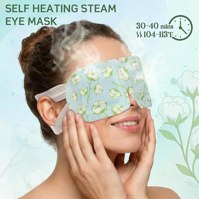200 Pcs Steam Eye Masks for Dry Eyes Unscented Self Heated Steam Warm Eye Mask Heated Disposable Eyes Masks for Dark Circles, Puffy, Relief Stress, Fatigue Relaxation Gifts