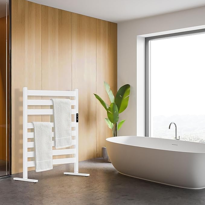 Towel Warmers for Bathroom, Heated Towel Racks for Bathroom, with Timer and Temperature Adjustment, Overheat Protection Function, Freestanding Towel Warmer. Suitable for Bathroom, Bedroom
