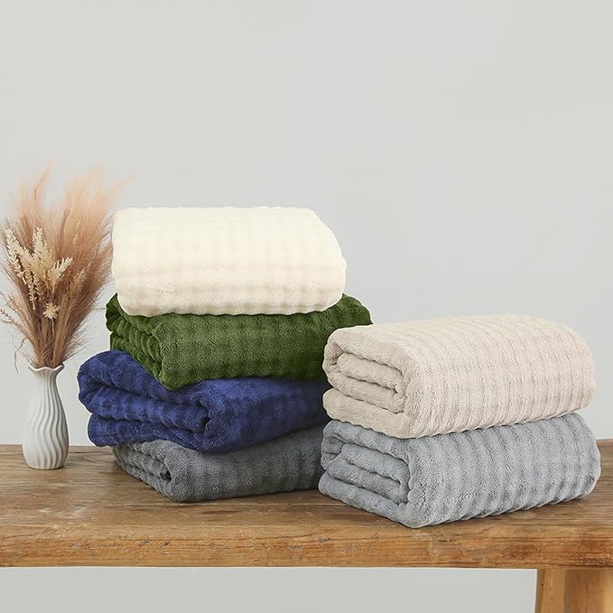 KBY Bath Towels Set of 2, Extra Large Bath Sheets 40X80 Inches,Quick Dry, Ultra Soft & Super Absorbent Oversized Bathroom Towel Sets for Adults, Gym, Spa, Pool & Hotel(Cream)
