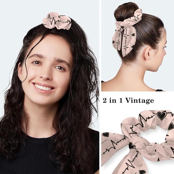Women Working Cap with Buttons Bouffant Hat Autumn Leaves Nurse Scrub Caps Long Hair