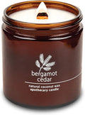 Hemlock Park Bergamot Cedar Apothecary Hand-Poured Scented Candle | Crackling Wood Wick, Botanical Fragrance & Coconut Wax | Up to 90 Hour Burn Time | 16 oz