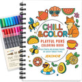 Jekohor Adult Coloring Book,Coloring Books for Adults Relaxation with 36 Markers,Funny Chill-Sweet Puns Includes 30 Pattern,Anxiety Relief-The Perfect Mindfulness Stress-Relieving Gifts for Women