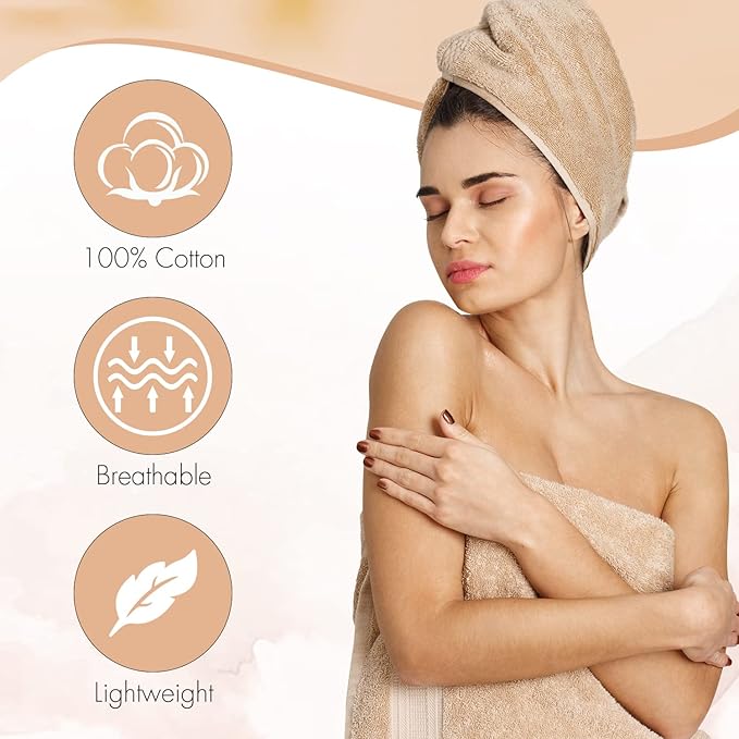 KAHAF Collection 6-Pack Bath Towels - Lightweight - Extra Absorbent - 100% Cotton - Shower towels (Multi, 27 inchesx54 inches)