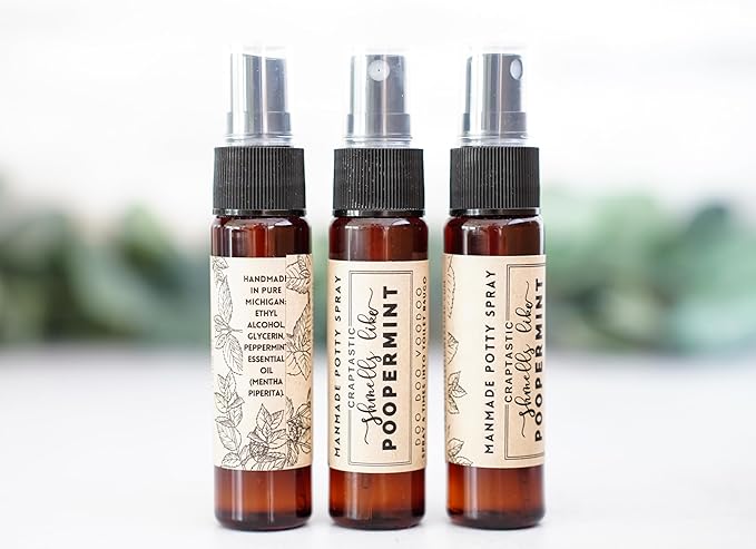Funny Stocking Stuffer - Pre-Poop Toilet Spray 1 Fl Oz - Peppermint Scent - Gag Gift Ideas For Adult Men And Women – Travel Size Essentials 5 Below