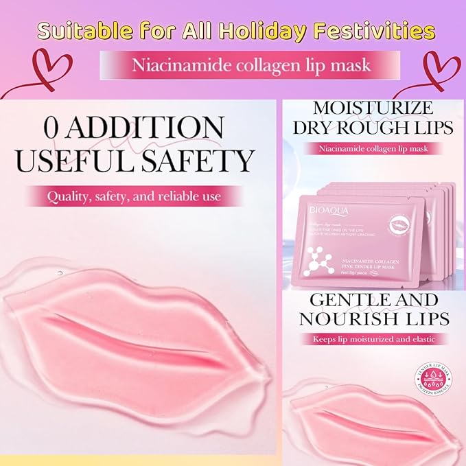 16 PCS Spa Party Supplies for Girls，Spa Party Favors Include Facial Masks, Lip Mask & Under Eye Patches, Hand Masks, Foot Masks &Cervical Masks for Girls, Sleepover Party gifts