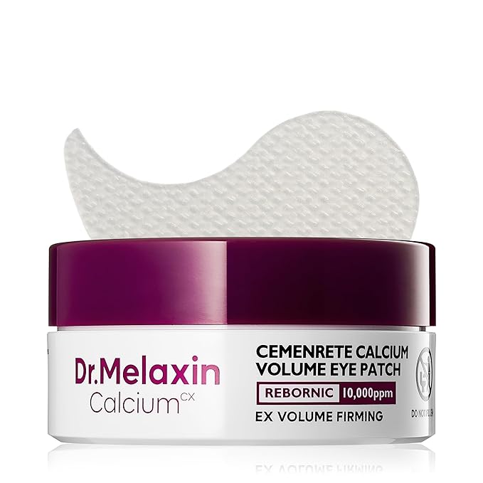 Dr.Melaxin Cemenrete Calcium Volume Eye Patch for Sagging Under Eye Skin, Eye Mask Care for Wrinkles, Puffy Eyes & Dark Circles (60Patches)